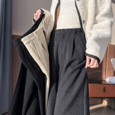 批发实拍2025秋冬新款加绒西装<b class='q'>裤</b>毛呢直筒<b class='q'>裤</b><b class='q'>哈伦</b>高腰九分休闲<b class='q'>裤</b>女