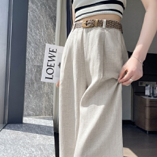 批发实拍2026夏季新款天丝亚麻阔腿<b class='q'>裤</b><b class='q'>人字</b><b class='q'>纹</b>冰丝高腰<b class='q'>棉麻</b>休闲<b class='q'>裤</b><b class='q'>女</b>