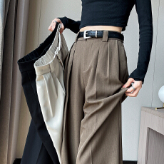 批发实拍2026春夏新款<b class='q'>西装</b>裤高腰窄版阔腿裤直筒休闲裤拖地裤女