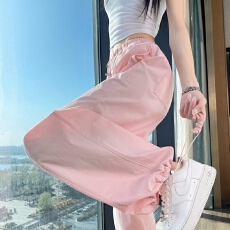 批发实拍2026夏季新款速干工装裤女薄款高腰速干裤两穿哈伦<b class='q'>运动</b>裤