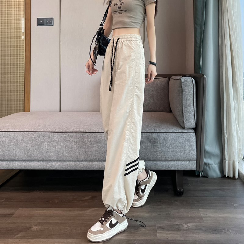 RY2110# 实拍2026夏季新款速干工装裤女薄款高腰速干裤两穿哈伦运动裤