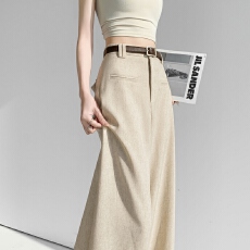 批发实拍2026夏季新款薄款亚麻裤阔腿棉麻<b class='q'>西装</b>冰丝高腰休闲裤<b class='q'>女</b>