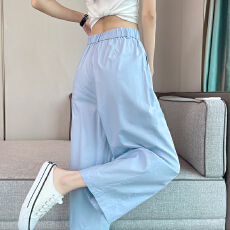 批发实拍2026夏季新款冰丝棉麻九分裤高腰<b class='q'>哈伦裤</b>香蕉裤休闲裤女