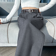 批发实拍2026夏季新款<b class='q'>西装</b>裤高腰窄版阔腿裤直筒<b class='q'>休闲</b>拖地裤<b class='q'>女</b>