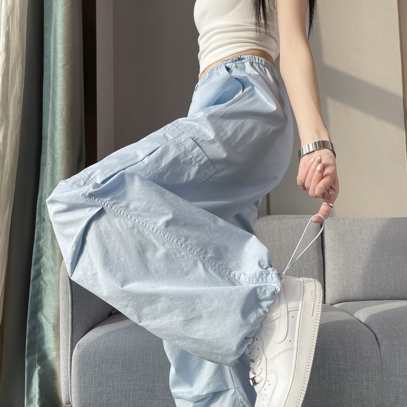 실사 2026 여름 새로운 얇은 스타일 속도 건조한 둘 착용 워크웨어 팬츠 하이웨이스트 캐주얼 바지 운동 바지 여성