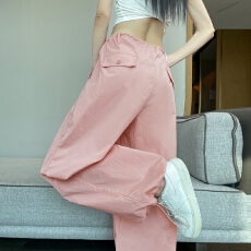 批发实拍2026夏季新款冰丝速干弯刀<b class='q'>工装裤</b><b class='q'>女</b>薄款束脚阔腿休闲裤运动裤