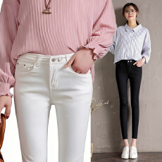 批发famouswang2026年《白牛裤王2.0》好版型高腰九分小脚牛仔裤