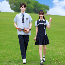 批发实拍2026<b class='q'>夏</b>情侣装学院风学生班服套装连衣裙舞台合唱表演服