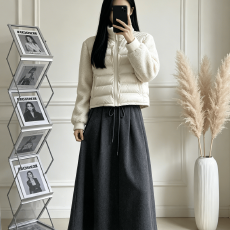 批发2026新款超好看排骨羊羔毛羽绒棉服女立领短款保暖情侣冬外套女