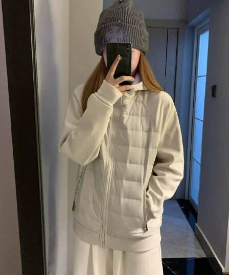 면 의류 갈비 살 다운 재킷 얇고 가벼운 내피 여자 얇은 스타일 목화 진딧물 면 의류 겨울 패치워크 이른 봄 재킷 2026 새로운