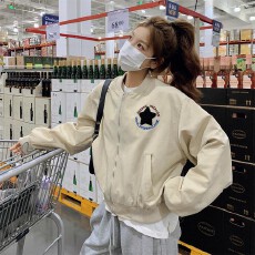 批发后背刺绣棒球服外套女春秋2025<b class='q'>新款</b>小个子减龄超火爆款<b class='q'>夹克</b>上衣