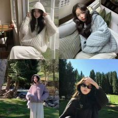 批发张<b class='q'>贝贝</b>轻薄泡芙菱格连帽棉服宽松显瘦保暖韩系ins风学生棉衣外套