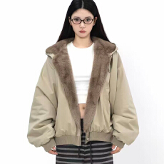 批发双面穿韩版座山雕棉服情侣短款秋冬宽松防寒加厚保暖夹克短外套