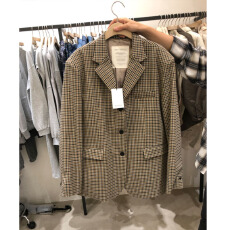 批发韩国东大门2025秋冬新款气质复古格子<b class='q'>西服</b>高级感正装西装外套<b class='q'>女士</b>