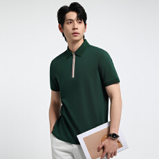批发品质功能性翻领短袖T恤男<b class='q'>夏</b>季2025新款POLO衫百搭透气休闲上衣