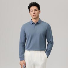 批发品质秋冬丝光棉翻领亲肌百搭长袖POLO衫