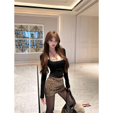 批发实拍<b class='q'>性感</b>辣妹亮片挂脖内搭吊带+针织T恤上衣+包臀半身裙裤套装女