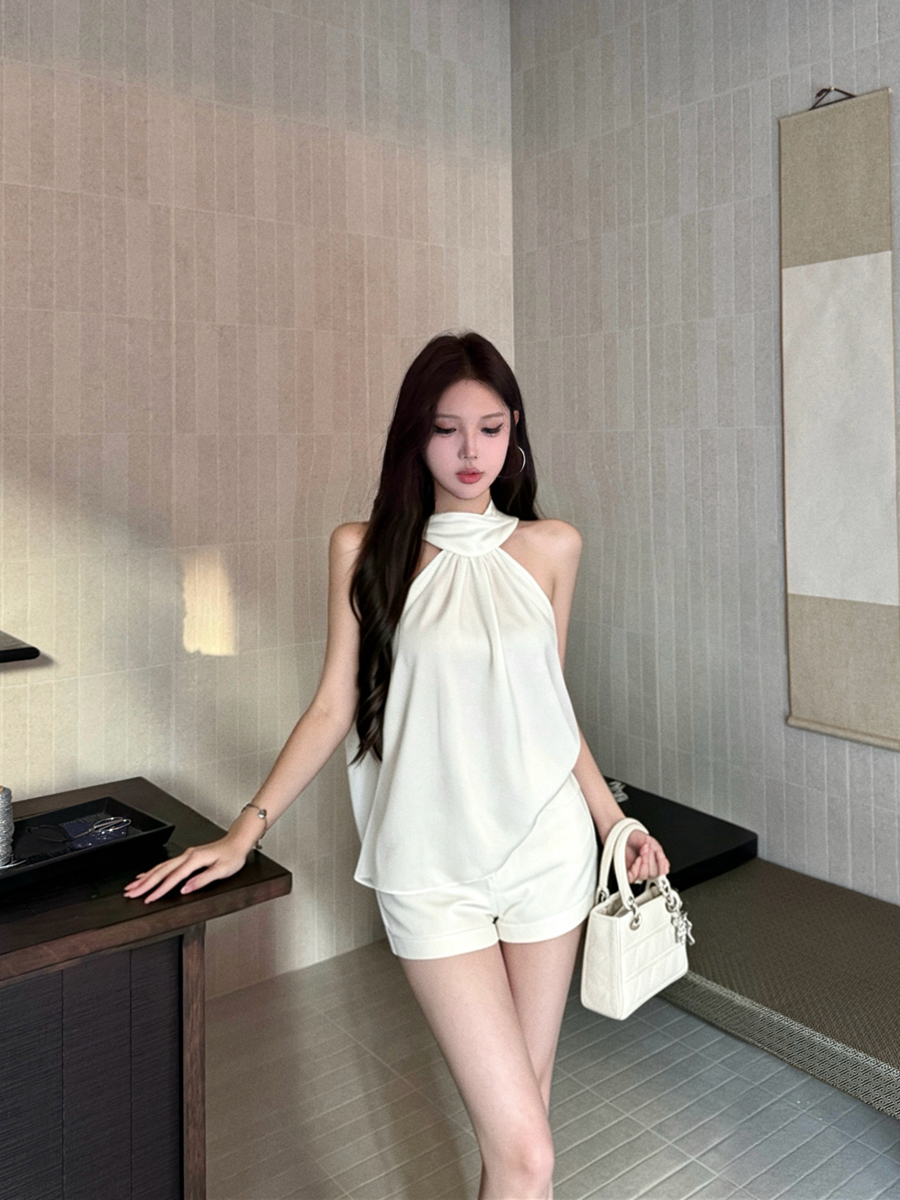 실사 여름 섹시함 루즈핏 망토 민소매 조끼 다용도 맨위 여성