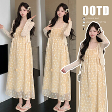 批发现<b class='q'>实拍</b>夏上新！重工提花孕妈妈气质清爽舒适连衣裙+防晒开衫