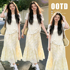 批发新款现<b class='q'>夏</b>装罩衫+吊带+花色半身裙 孕妇大码三件套