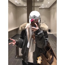批发美式复古座山雕冬装派克棉服女款2026新款加厚棉衣仿<b class='q'>兔毛</b>工装外套