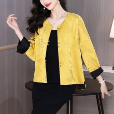 批发实拍 春秋新款唐装复古上衣气质高端独特新中式国风宋锦外套