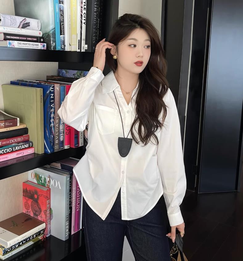 도시 출퇴근 V넥 허리 수축 셔츠 품격 다용도 맨위
