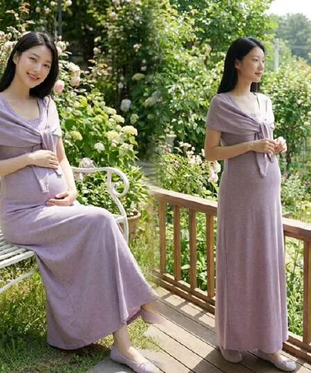2026 여름 섹션 신제품 한 부서 부드러운 바람 수 있습니다. 수유 조끼 원피스 숄 임신 로드 중 몸매 가꾸기 있음 유연성