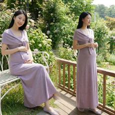 批发2026夏款新品韩系温柔风可哺乳背心连衣裙+披肩孕装<b class='q'>修身</b>有弹性