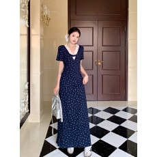 批发实拍大码V领蕾丝拼接碎花<b class='q'>连衣裙</b>女夏季微胖大码显瘦长裙1871