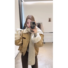 秋冬新款气质时尚羊羔毛拼接设计款短外套