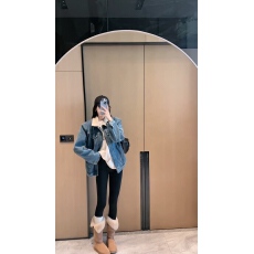 批发冬季新款气质时尚<b class='q'>通勤</b>款加绒牛仔设计款外套