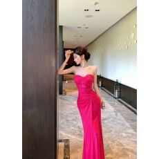 批发实拍  实价 辣妹抹胸蕾丝拼接不规则连衣裙