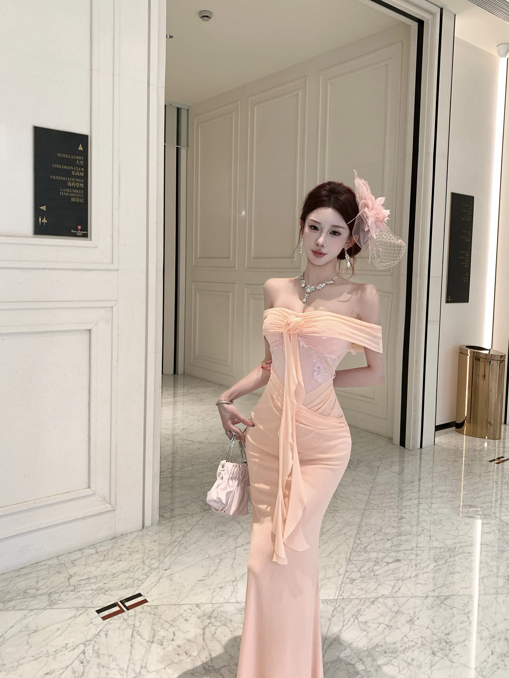 실사 정가 핫걸 품격 다양한 착용 법 꽃 드레스