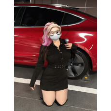 批发大码黑色麂皮绒长袖连衣裙女御姐风气质高级感显瘦收腰包臀短裙