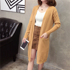 批发中长款毛衣<b class='q'>外套</b>女针织衫开衫春秋新款<b class='q'>女装</b>韩版宽松百搭上衣