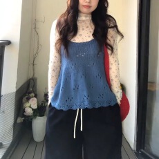 批发大码~<b class='q'>春</b>季时尚显瘦遮肉套装胖mm吊带小雏菊碎花上衣两件套