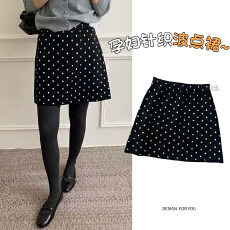 批发孕妇装 秋<b class='q'>冬</b>新款孕妇半身裙休闲针织波点裙包臀裙