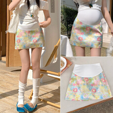 批发孕妇装<b class='q'>夏</b>季新款油画印花半身裙女高腰显瘦百搭A字包臀裙碎花裙