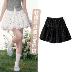 批发孕妇装<b class='q'>夏</b>季2026新款圆点短裙花苞裙蓬蓬裙甜美风a字半身裙