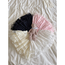 批发实拍实价~芭蕾风蕾丝花边半身裤裙蛋糕裙高腰<b class='q'>防走光</b>蓬蓬裤裙