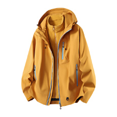 批发情侣款户外三合一冲锋衣摇粒绒内胆棉服男女款可拆卸防风防水外套