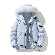 批发新款高端品质爆款男女同款情侣休闲加厚秋冬<b class='q'>户外</b>工装毛领羽绒棉服