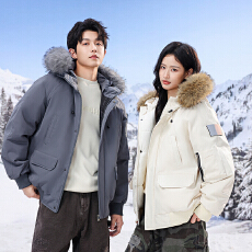 批发爆款男女宽松秋冬潮牌百搭港风日系防风保暖加厚情侣羽绒棉外套