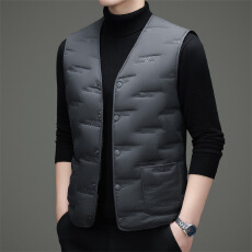 批发中老年爸爸装加绒加厚压花马甲坎肩无袖冬季保暖休闲爆款背心