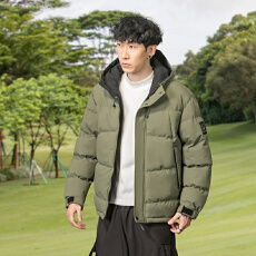 批发新款连帽棉衣男面包服加厚休闲外套男冲锋衣羽绒棉外套