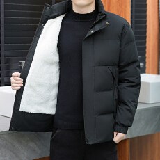 棉衣男新款青少年加绒加厚羽绒棉服学生棉衣中青年户外加厚棉外套