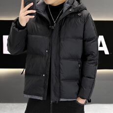 新款连帽羽绒服男加厚青年保暖休闲情侣白鸭绒外套