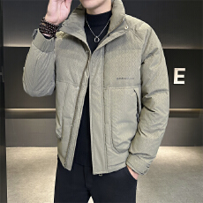 国标羽绒服男立领羽绒服新款潮牌工装冬季白鸭绒加厚保暖休闲外套