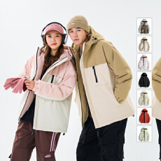 情侣款潮牌防风保暖棉衣男加厚石墨烯棉服户外冲锋衣男棉服